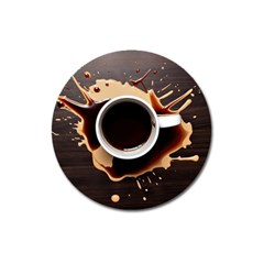 Coffee Cafe Espresso Drink Beverage Magnet 3  (round) by Ravend