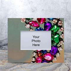 Colorful Diamonds White Tabletop Photo Frame 4 x6  by Sparkle