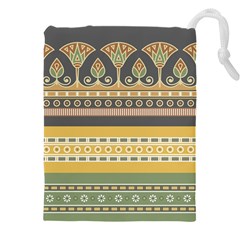 Seamless-pattern-egyptian-ornament-with-lotus-flower Drawstring Pouch (4xl) by Salman4z