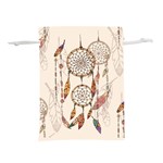 Coloured-dreamcatcher-background Lightweight Drawstring Pouch (L) Front