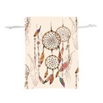 Coloured-dreamcatcher-background Lightweight Drawstring Pouch (L) Back