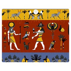 Ancient-egyptian-religion-seamless-pattern Two Sides Premium Plush Fleece Blanket (medium) by Salman4z