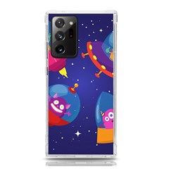 Cartoon-funny-aliens-with-ufo-duck-starry-sky-set Samsung Galaxy Note 20 Ultra Tpu Uv Case by Salman4z