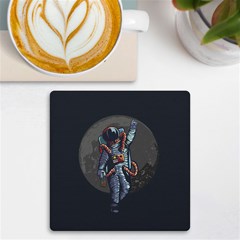 Illustration-drunk-astronaut Uv Print Square Tile Coaster  by Salman4z