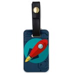 Rocket-with-science-related-icons-image Luggage Tag (one side) Front