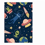 Seamless-pattern-with-funny-aliens-cat-galaxy Small Garden Flag (Two Sides) Front
