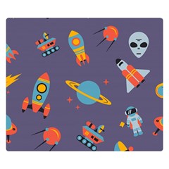 Space-seamless-pattern Premium Plush Fleece Blanket (small) by Salman4z