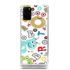 Seamless-pattern-vector-with-funny-robots-cartoon Samsung Galaxy S20plus 6 7 Inch Tpu Uv Case by Salman4z