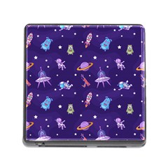 Space-seamless-pattern Memory Card Reader (square 5 Slot) by Salman4z