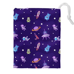 Space-seamless-pattern Drawstring Pouch (5xl) by Salman4z