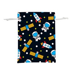 Seamless-adventure-space-vector-pattern-background Lightweight Drawstring Pouch (l) by Salman4z