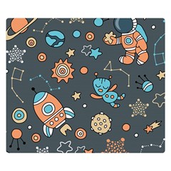 Space-seamless-pattern Premium Plush Fleece Blanket (small) by Salman4z