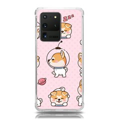 Set-kawaii-smile-japanese-dog-akita-inu-cartoon Samsung Galaxy S20 Ultra 6 9 Inch Tpu Uv Case by Salman4z