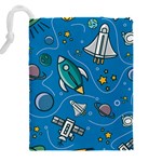 About-space-seamless-pattern Drawstring Pouch (5XL) Back