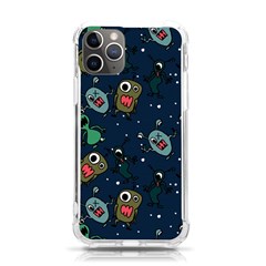 Monster-alien-pattern-seamless-background Iphone 11 Pro 5 8 Inch Tpu Uv Print Case by Salman4z