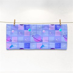 Seamless-pattern-pastel-galaxy-future Hand Towel by Salman4z
