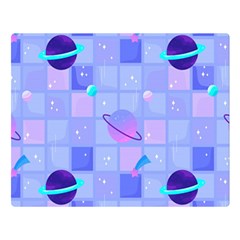 Seamless-pattern-pastel-galaxy-future Two Sides Premium Plush Fleece Blanket (large) by Salman4z