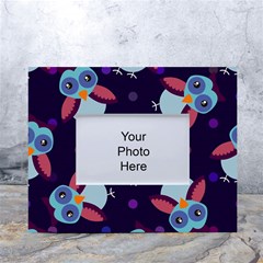 Owl-pattern-background White Tabletop Photo Frame 4 x6  by Salman4z