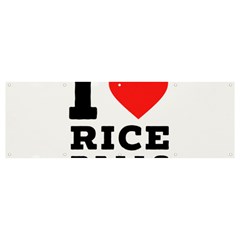 I Love Rice Balls Banner And Sign 12  X 4  by ilovewhateva