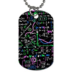 Math-linear-mathematics-education-circle-background Dog Tag (two Sides) by Salman4z