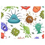 Dangerous-streptococcus-lactobacillus-staphylococcus-others-microbes-cartoon-style-vector-seamless Premium Plush Fleece Blanket (Extra Small) 40 x30  Blanket Front