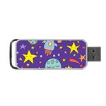Card-with-lovely-planets Portable USB Flash (One Side) Front