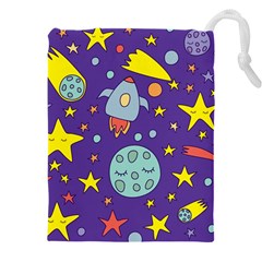 Card-with-lovely-planets Drawstring Pouch (5xl) by Salman4z