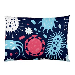 Seamless-pattern-microbes-virus-vector-illustration Pillow Case by Salman4z