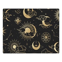 Asian-seamless-pattern-with-clouds-moon-sun-stars-vector-collection-oriental-chinese-japanese-korean Two Sides Premium Plush Fleece Blanket (large) by Salman4z