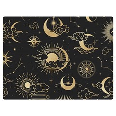 Asian-seamless-pattern-with-clouds-moon-sun-stars-vector-collection-oriental-chinese-japanese-korean Two Sides Premium Plush Fleece Blanket (extra Small) by Salman4z