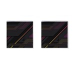 Gradient-geometric-shapes-dark-background Cufflinks (Square) Front(Pair)
