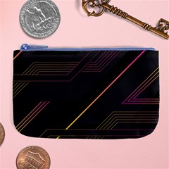 Gradient-geometric-shapes-dark-background Large Coin Purse by Salman4z