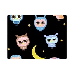 Cute-owl-doodles-with-moon-star-seamless-pattern Premium Plush Fleece Blanket (mini) by Salman4z