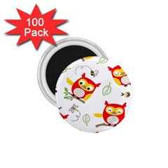 Seamless-pattern-vector-owl-cartoon-with-bugs 1 75  Magnets (100 Pack)  by Salman4z
