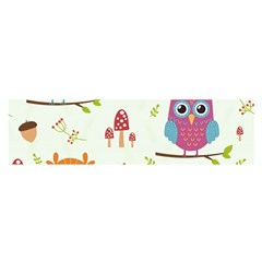 Forest-seamless-pattern-with-cute-owls Oblong Satin Scarf (16  X 60 ) by Salman4z