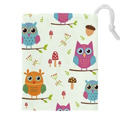 Forest-seamless-pattern-with-cute-owls Drawstring Pouch (5xl) by Salman4z