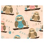 Seamless-pattern-owls-dream-cute-style-pajama-fabric Premium Plush Fleece Blanket (Medium) 60 x50  Blanket Front