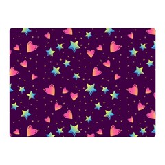 Colorful-stars-hearts-seamless-vector-pattern Two Sides Premium Plush Fleece Blanket (mini) by Salman4z