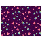 Colorful-stars-hearts-seamless-vector-pattern Premium Plush Fleece Blanket (Extra Small) 40 x30  Blanket Front