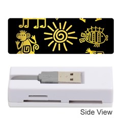 Maya-style-gold-linear-totem-icons Memory Card Reader (stick) by Salman4z