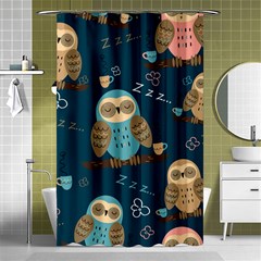 Seamless-pattern-owls-dreaming Shower Curtain 48  X 72  (small)  by Salman4z