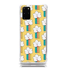 Smile-cloud-rainbow-pattern-yellow Samsung Galaxy S20plus 6 7 Inch Tpu Uv Case by Salman4z