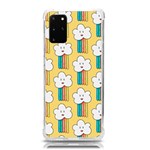 Smile-cloud-rainbow-pattern-yellow Samsung Galaxy S20Plus 6.7 Inch TPU UV Case Front