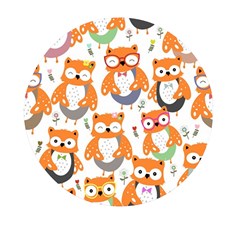 Cute-colorful-owl-cartoon-seamless-pattern Mini Round Pill Box (pack Of 3) by Salman4z