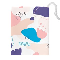 Hand-drawn-abstract-organic-shapes-background Drawstring Pouch (5xl) by Salman4z