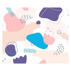 Hand-drawn-abstract-organic-shapes-background Premium Plush Fleece Blanket (small) by Salman4z