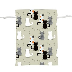 Cute-cat-seamless-pattern Lightweight Drawstring Pouch (xl) by Salman4z