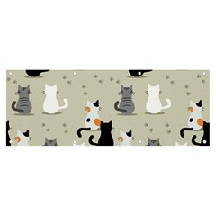 Cute-cat-seamless-pattern Banner And Sign 8  X 3  by Salman4z