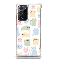 Cute-cat-colorful-cartoon-doodle-seamless-pattern Samsung Galaxy Note 20 Ultra Tpu Uv Case by Salman4z