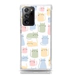 Cute-cat-colorful-cartoon-doodle-seamless-pattern Samsung Galaxy Note 20 Ultra TPU UV Case Front